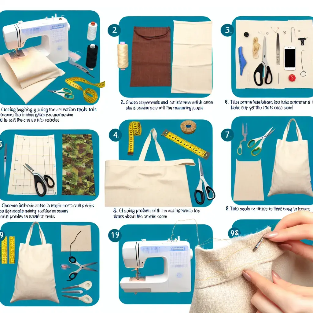 Базовий набір інструментів для шиття: швейна машинка, ножиці, нитки та сантиметрова стрічка