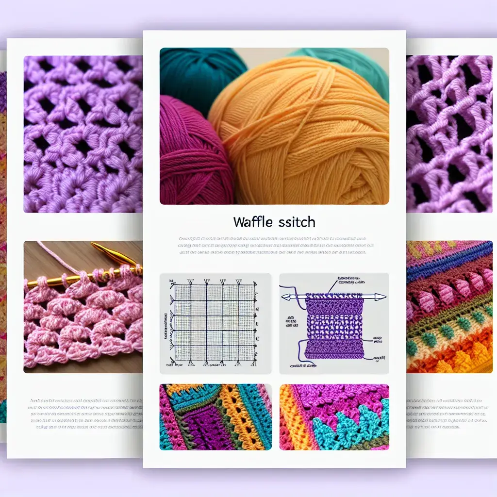 Макро знімок текстурного вафельного узору в'язання гачком жовтого кольору