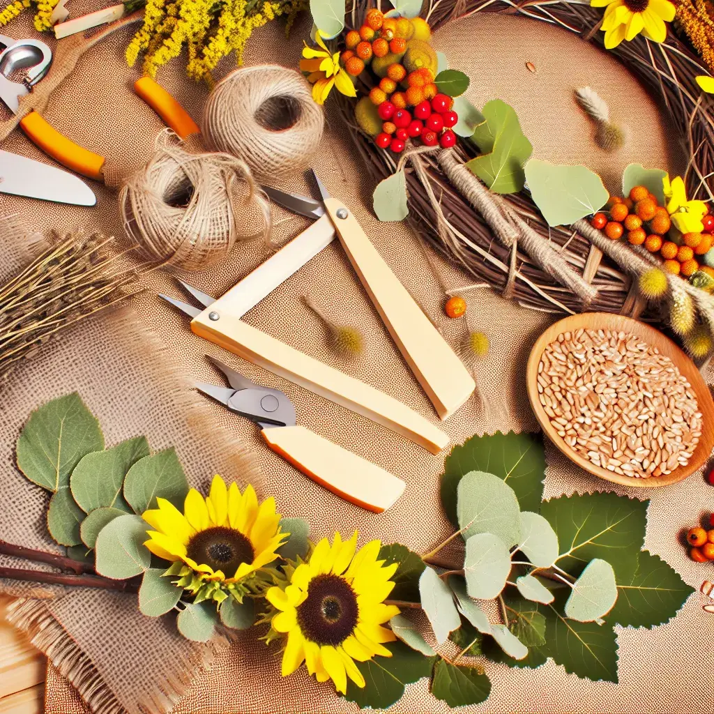 Різноманітні поробки своїми руками на українську тематику на дерев'яному столі