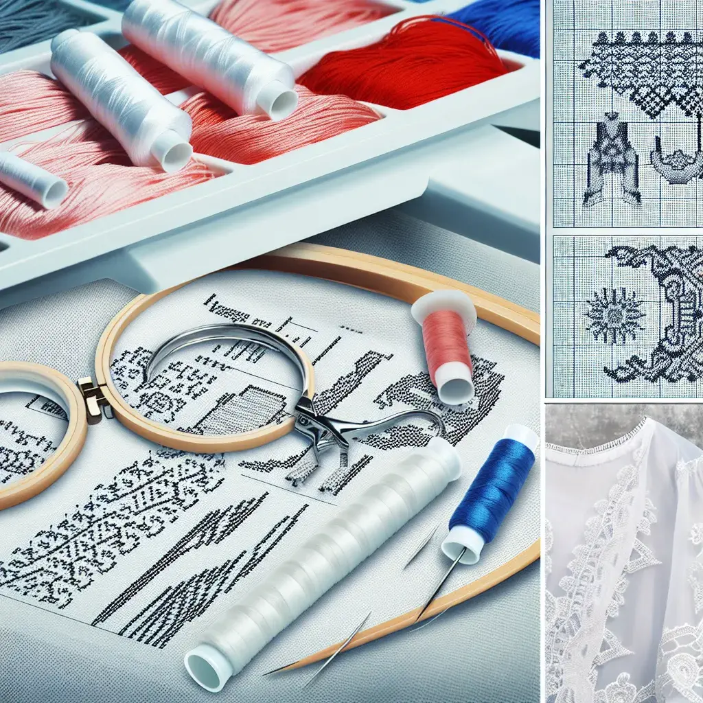 Процес витягування ниток з лляної тканини для підготовки до вишивки мережкою