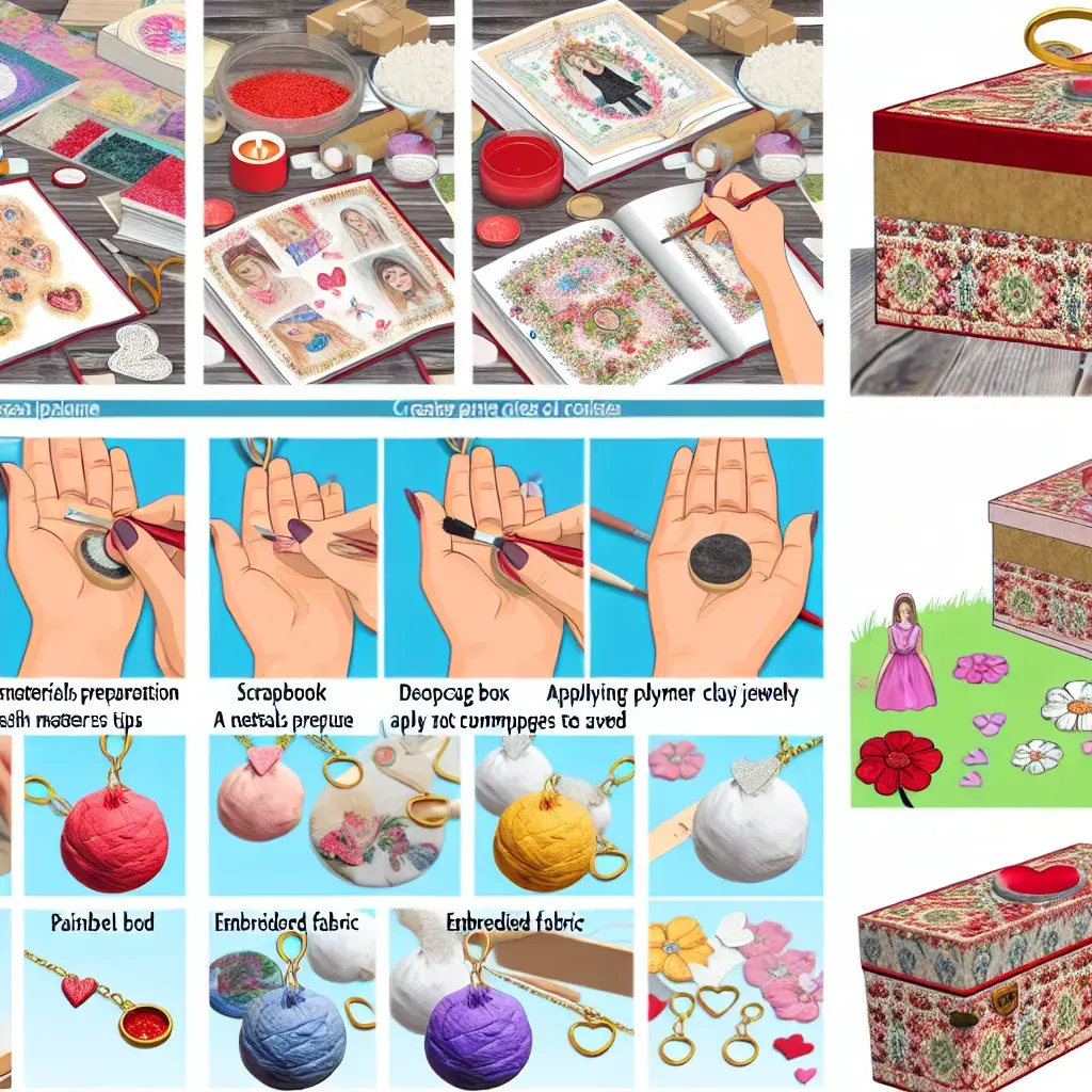 Різноманітні матеріали для створення подарунків на День Матері своїми руками, розкладені на столі