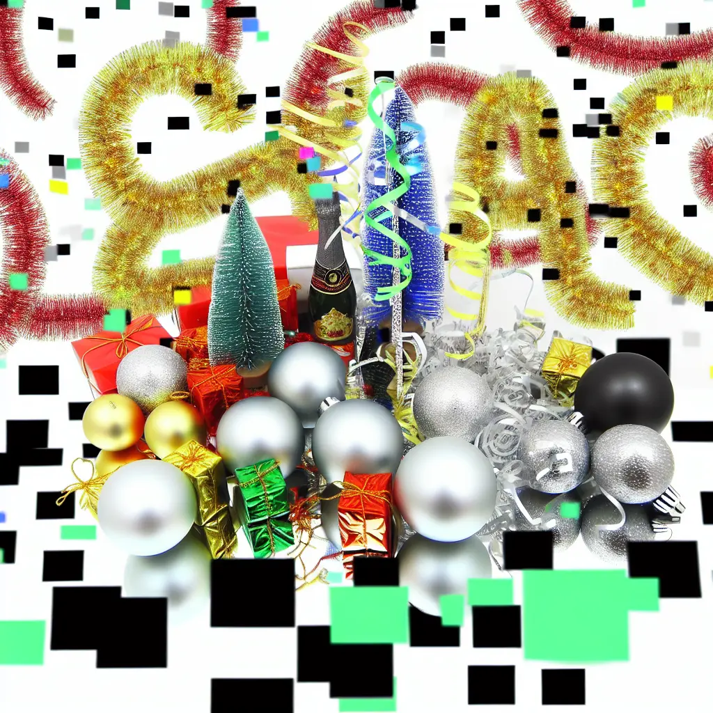 Різноманітні матеріали та інструменти для створення новорічних картин