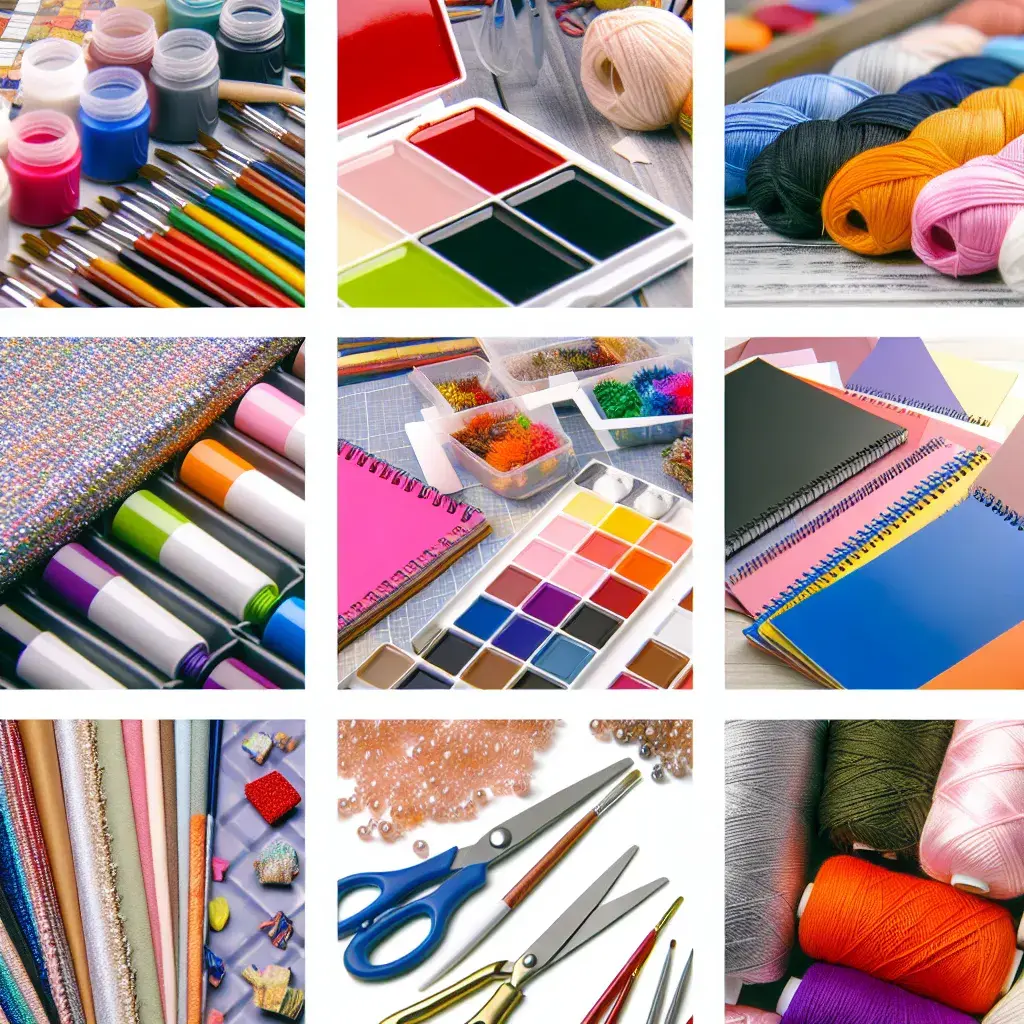 Інтер'єр затишного магазину товарів для рукоділля з полицями пряжі та тканин