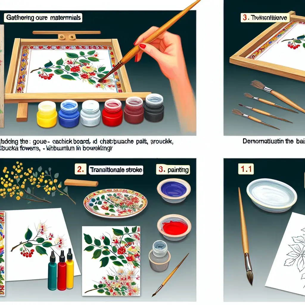 Традиційний петриківський розпис: майстер малює квітку на дереві