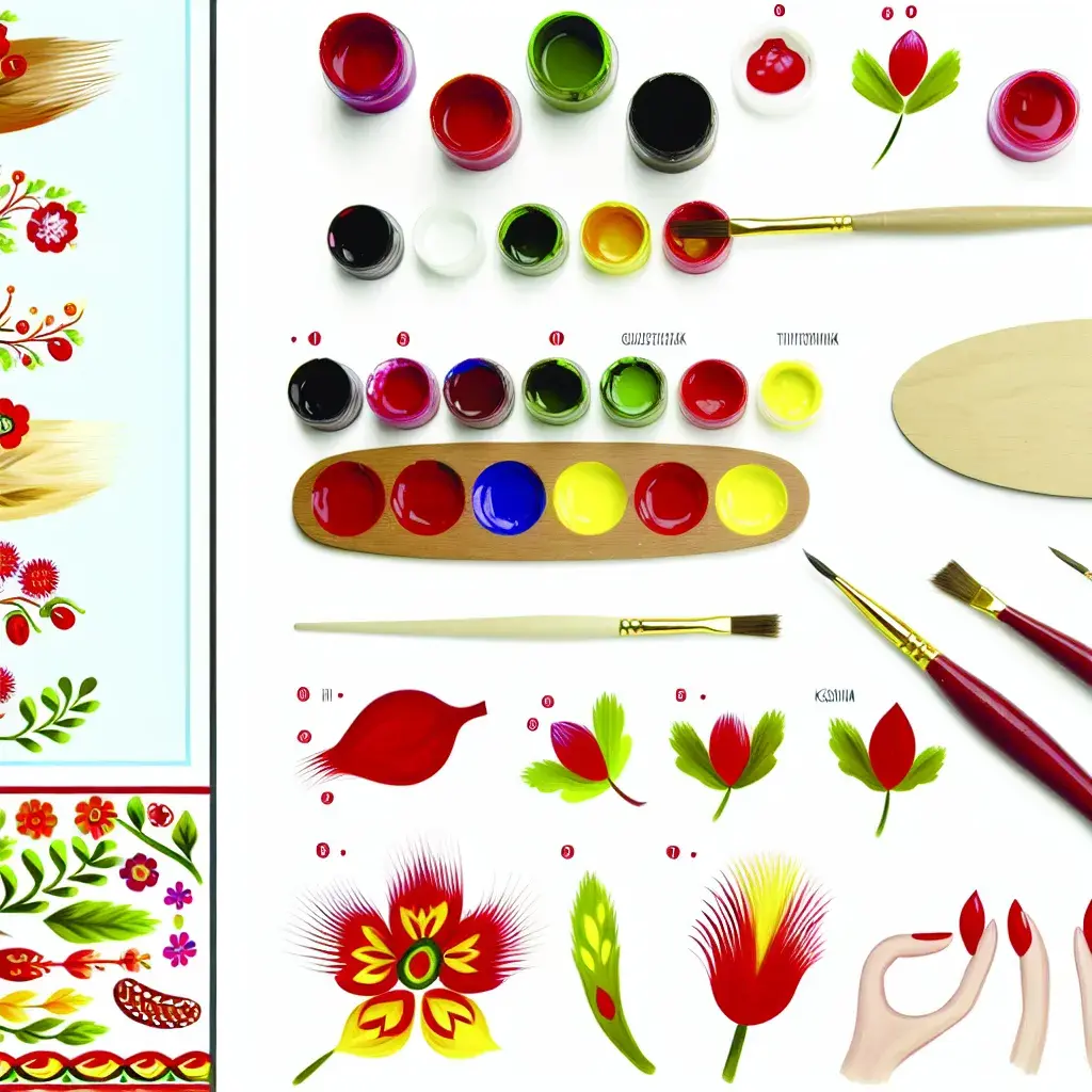 Традиційний петриківський розпис на дерев'яній тарілці з яскравими квітами